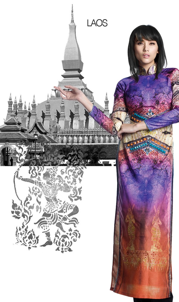 Ngắm bộ sưu tập áo dài năm châu tại Festival Huế 2014 - ảnh 8